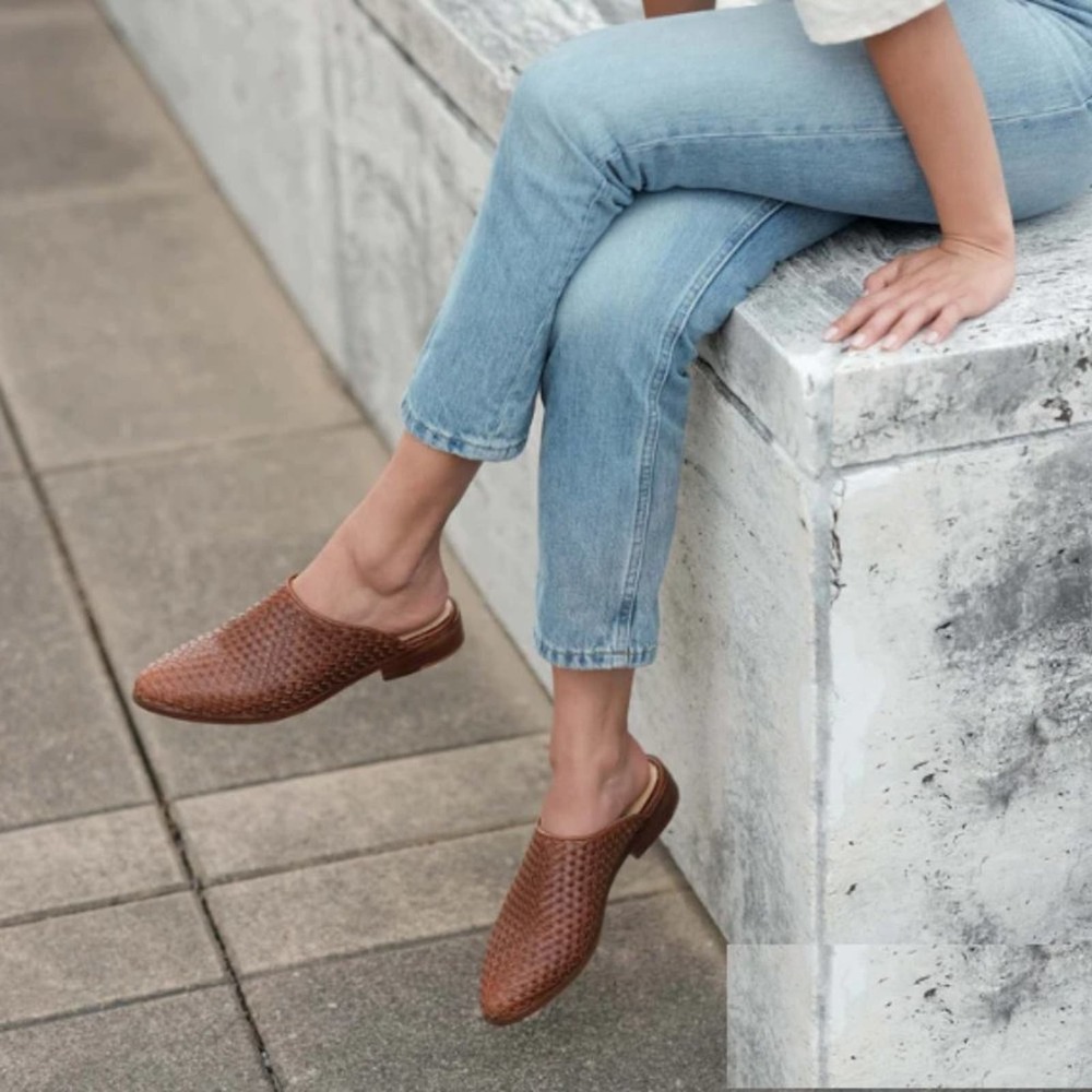 Nisolo Women's Brandy Ama Woven Slip On Mules Size 7